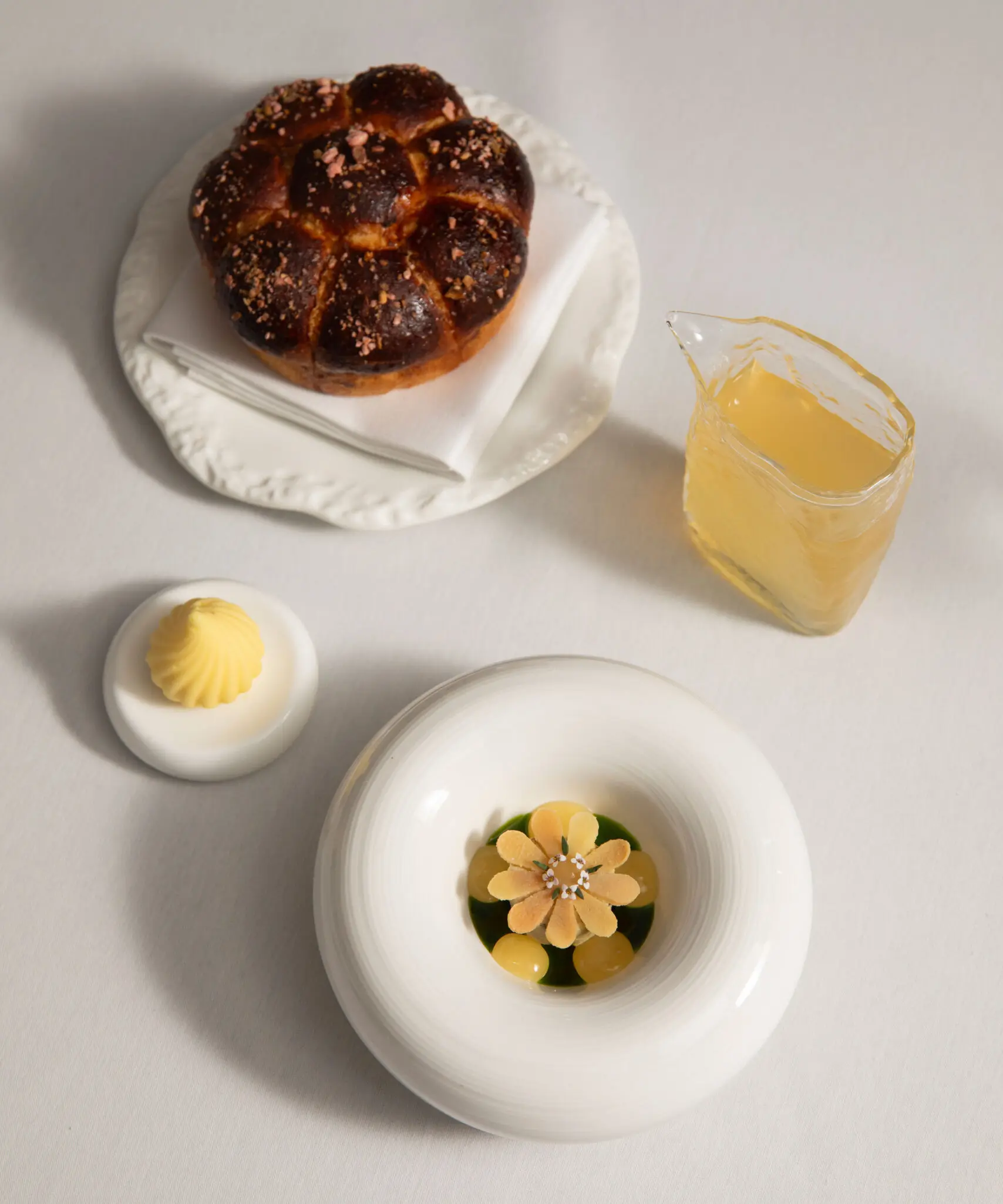 Lamb with beetroot, apricots, coconut and dill