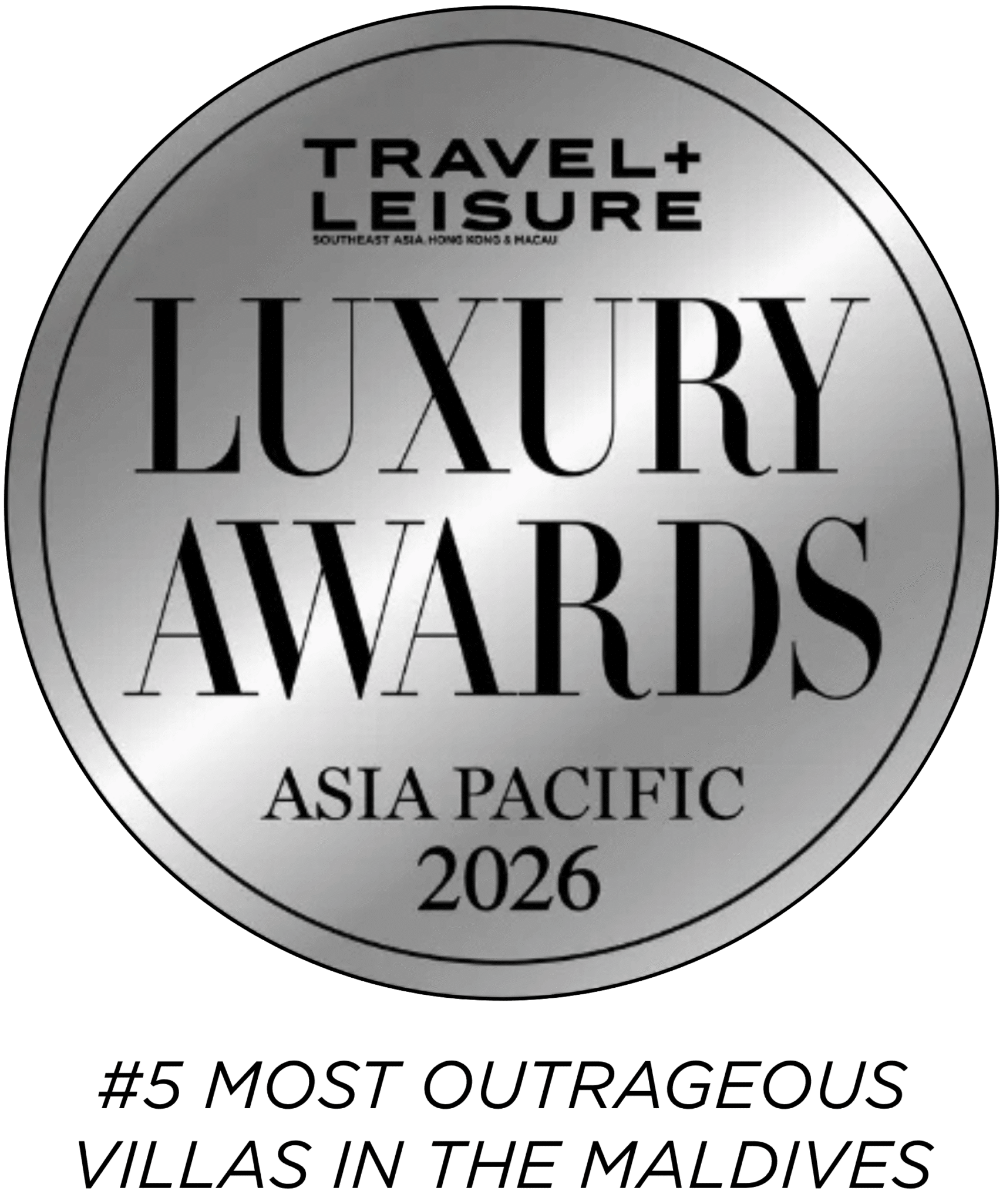 Travel + Leisure Asia Luxury Awards 2026 #5 MOST OUTRAGEOUS VILLAS