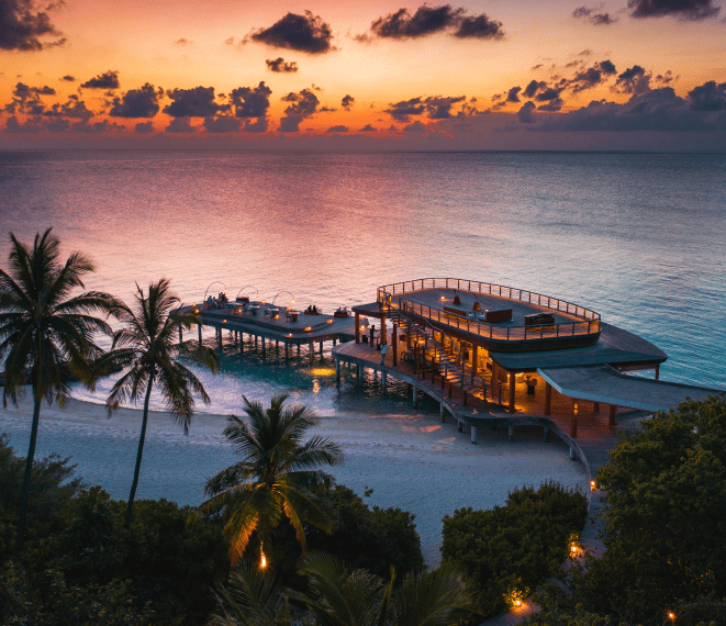 Kata signature Japanese restaurant at Sirru Fen Fushi Maldives with a stunning ocean view, offering a luxurious and culinary experience in a tropical paradise