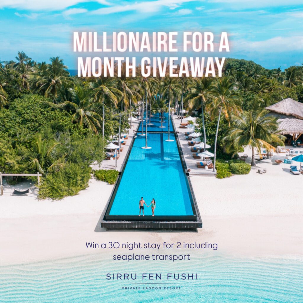 Sirru Fen Fushi Maldives Giveaway Millionaire for a Month