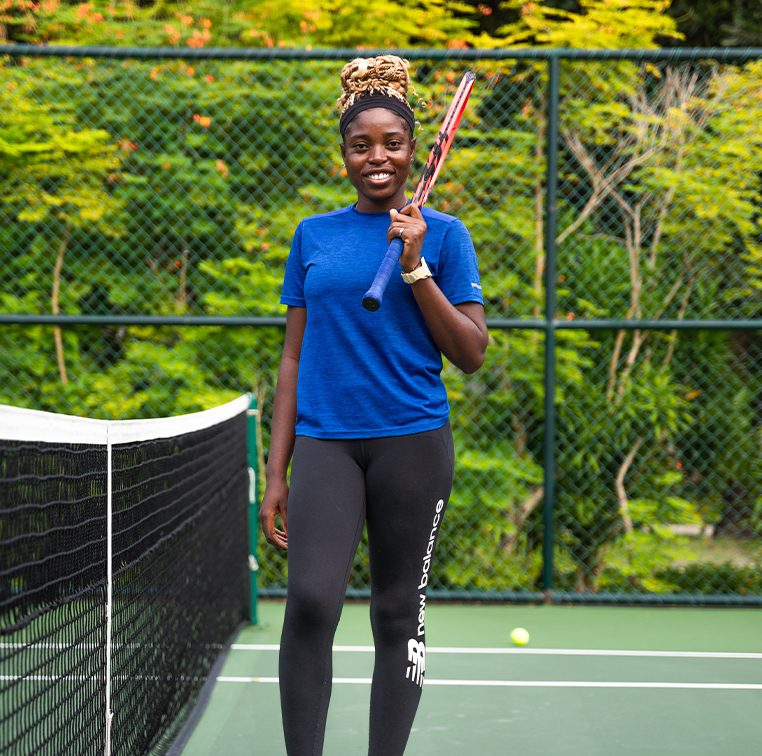 tennis pro mariam salami at sirru fen fushi maldives